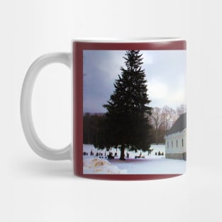 Country Church at Christmas Mug